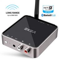 EKSA Bluetooth 5.0 Transmitter Receiver, 164ft Long Range with Wireless 3.5mm Audio Adapter for TV Audio, PC & Home Stereo Speakers, Dual Link, aptX Low Latency, Home Sound System