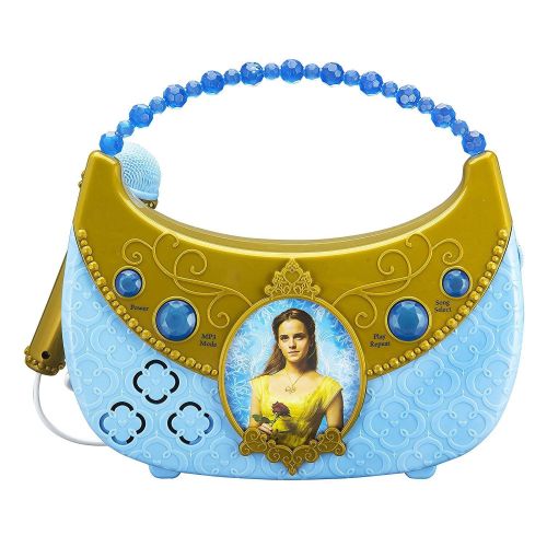  EKids Disney Beauty and The Beast Sing Along Boombox with Real Working Mic Built in Music and Can connect to MP3 Player