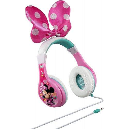 EKids Minnie Mouse Headphones for Kids with Built in Volume Limiting Feature for Kid Friendly Safe Listening