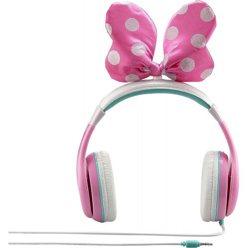  EKids Minnie Mouse Headphones for Kids with Built in Volume Limiting Feature for Kid Friendly Safe Listening