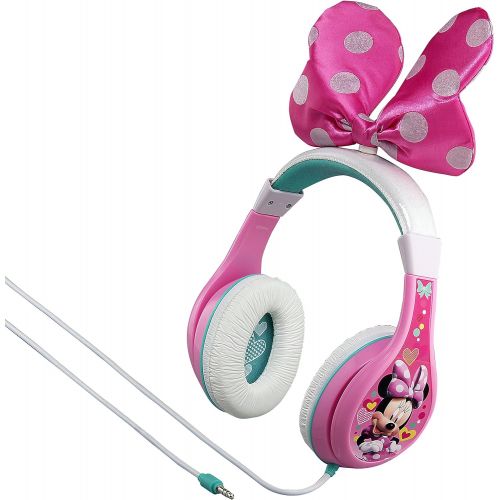  EKids Minnie Mouse Headphones for Kids with Built in Volume Limiting Feature for Kid Friendly Safe Listening