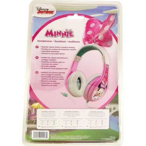  EKids Minnie Mouse Headphones for Kids with Built in Volume Limiting Feature for Kid Friendly Safe Listening