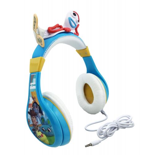  EKids Kids Headphones for Kids Toy Story 4 Forky Adjustable Stereo Tangle-Free 3.5Mm Jack Wired Cord Over Ear Headset for Children Parental Volume Control Kid Friendly Safe Perfect for S