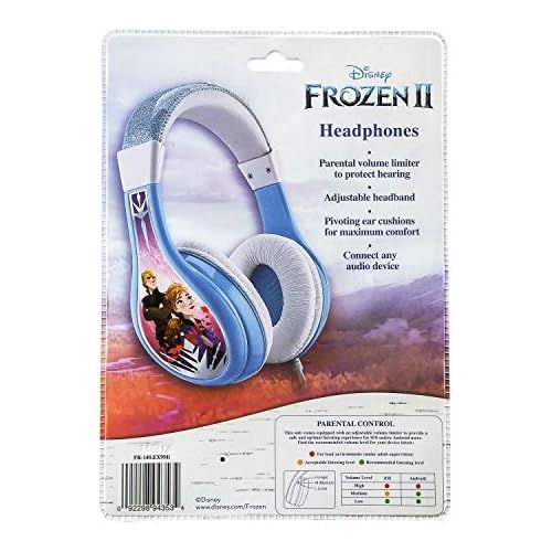  EKids Frozen 2 Kids Headphones, Adjustable Headband, Stereo Sound, 3.5Mm Jack, Wired Headphones for Kids, Tangle Free, Volume Control, Foldable, Childrens Headphones Over Ear for School