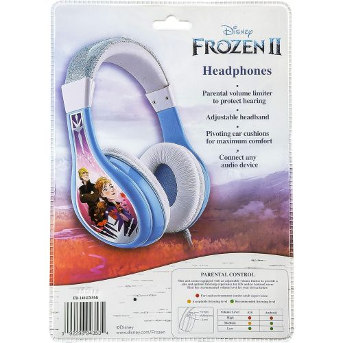  EKids Frozen 2 Kids Headphones, Adjustable Headband, Stereo Sound, 3.5Mm Jack, Wired Headphones for Kids, Tangle Free, Volume Control, Foldable, Childrens Headphones Over Ear for School