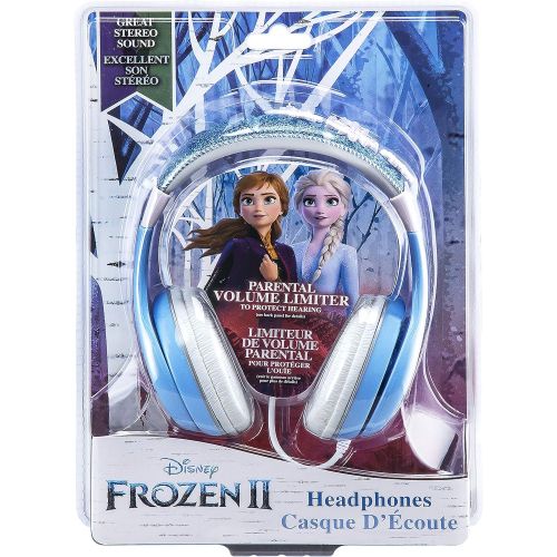  EKids Frozen 2 Kids Headphones, Adjustable Headband, Stereo Sound, 3.5Mm Jack, Wired Headphones for Kids, Tangle Free, Volume Control, Foldable, Childrens Headphones Over Ear for School