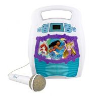 EKids Disney Princess Bluetooth Portable MP3 Karaoke Machine Player Light Show Store Hours of Music built in Memory Sing Along using Real Working Microphone Usb Port Expand Content, Disn