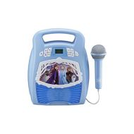 eKids Frozen 2 Bluetooth Portable MP3 Karaoke Machine Player with Light Show and Recording Feature Store Hours of Music with Built in Memory Sing Along Using The Real Working Mic
