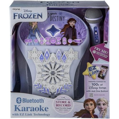  eKids Disney Princess Karaoke Machine, Easily Access Disney Playlists with New EZ Link Feature