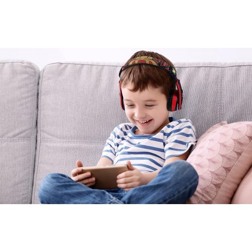  [아마존베스트]eKids Spiderman Wireless Bluetooth Portable Kids Headphones with Microphone, Volume Reduced to Protect Hearing Rechargeable Battery, Adjustable Kids Headband for School Home or Tra
