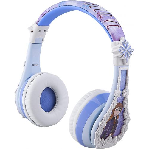  [아마존베스트]eKids Disney Frozen 2 Wireless Bluetooth Portable Kids Headphones with Microphone, Anna & Elsa Volume Reduced to Protect Hearing Stream Disney Plus, Adjustable Kids Headband for Sc