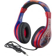 [아마존베스트]EKids Spider Man Kids Headphones, Adjustable Headband, Stereo Sound, 3.5Mm Jack, Wired Headphones for Kids, Tangle-Free, Volume Control, Foldable, Childrens Headphones Over Ear for Schoo