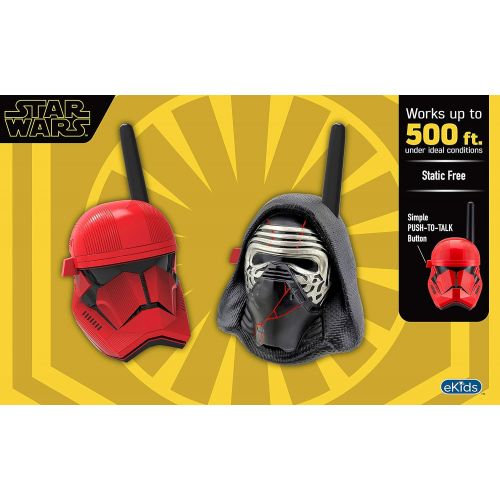  [아마존베스트]eKids Star Wars Kylo Ren & First Order Trooper Kids Walkie Talkies for Kids Static Free Extended Range Kid Friendly Easy to Use 2 Way Radio Toy Handheld Walkie Talkies Team Work In