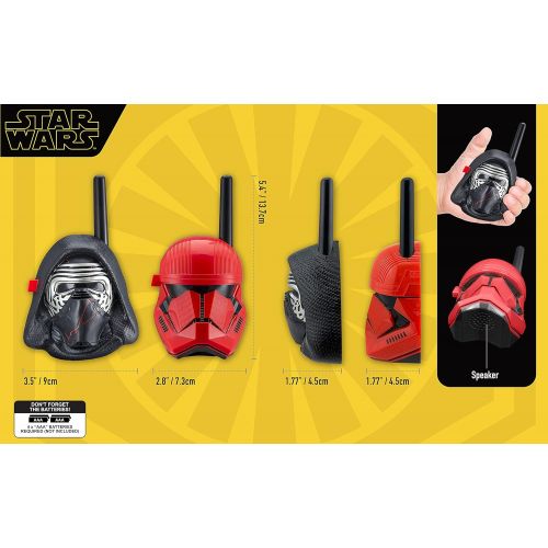  [아마존베스트]eKids Star Wars Kylo Ren & First Order Trooper Kids Walkie Talkies for Kids Static Free Extended Range Kid Friendly Easy to Use 2 Way Radio Toy Handheld Walkie Talkies Team Work In