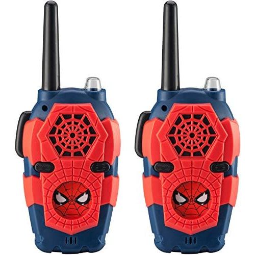  EKids Spiderman FRS Walkie Talkies for Kids with Lights and Sounds Kid Friendly Easy to Use