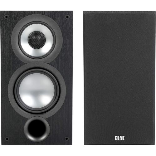  ELAC Uni-Fi 2.0 UB52 Bookshelf Speakers (Pair), Black (UB52-BK)