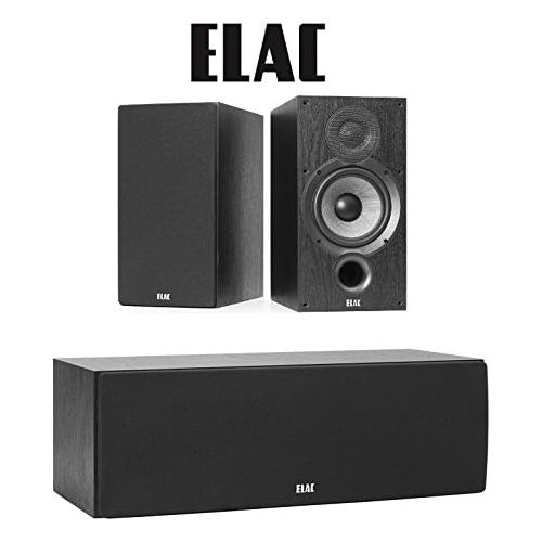  Elac B6.2 Debut 2.0 Bookshelf Speakers (Pair) Debut C6.2 Aramid-Fiber Center-Channel Speaker Bundle