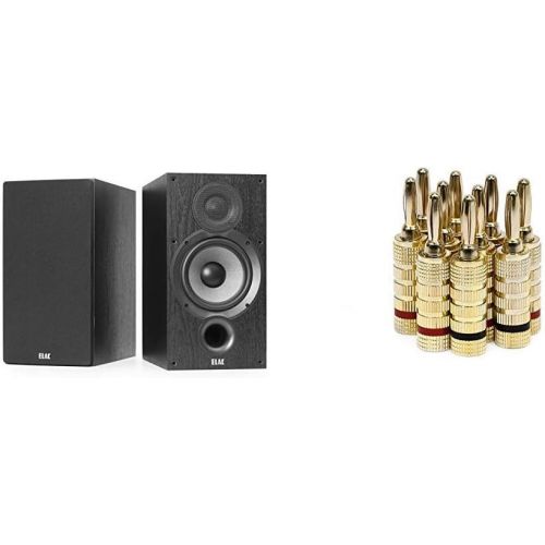  Elac ELAC Debut 2.0 B6.2 Bookshelf Speakers, Black (Pair)