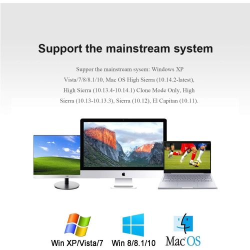  [아마존베스트]ELECABLE USB to HDMI Adapter Cable for Mac OS Windows 10/8/7/Vista/XP, USB 3.0 to HDMI Male HD 1080P Monitor Display Audio Video Converter Cord. (6FT)