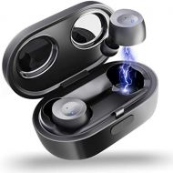 [아마존핫딜][아마존 핫딜] ELECDER D10 True Wireless Earbuds Bluetooth 5.0 Headphones in Ear with Microphone, 3D Stereo Sound, IPX5 Waterproof, Charging Case for Workout, Running (Black)