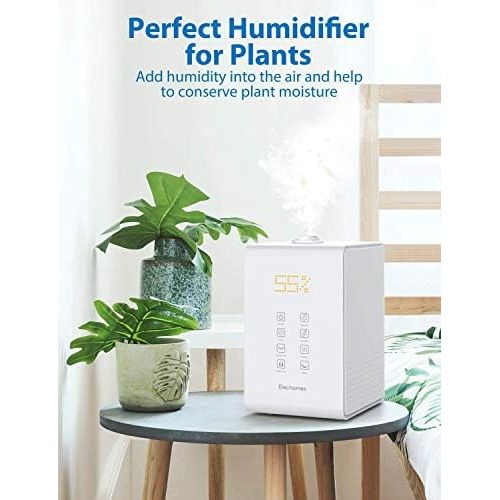  [아마존베스트]Elechomes SH8820 Ultrasonic Humidifier 5.5L Vaporizer Warm Mist Humidifier for Large Bedroom Babies with Remote Control Humidity Monitoring 12-40h 550ml/h Max Humidity (White)