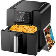 Elechomes Hot Air Fryer, 6L XXL 1700W Deep Fryer Hot Air with Digital LED Touch Screen, Preheating & Shake Function, Double Fan, Timer & Temperature Control, BPA Free, 120 Recipe B