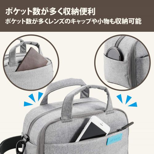  ELECOM off toco 2style Casual Shoulder Bag for Camera [Gray] DGB-S025GY (Japan Import)