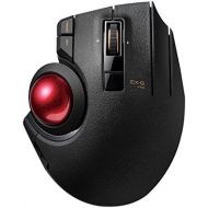 Elecom ELECOM M-XPT1MRXBK Trackball Mouse, Wired, Wireless, and Bluetooth, Gaming, High-Performance Ruby Ball, 8 Mappable Buttons, Smooth Scrolling, Extra Large, EX-G PRO, Black