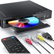 [아마존베스트]DVD Player, ELECTCOM DVD Player for TV, HD 1080p Upscaling, RCA & HDMI Port(HDMI & AV Cable Included), All Region Free, USB Input, Built-in PAL/NTSC System, Remote Control Included