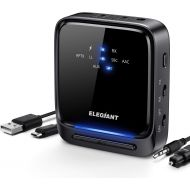 [아마존 핫딜] [아마존핫딜]ELEGIANT Bluetooth 5.0 Transmitter Receiver, Wireless Audio Adapter Pair 2 at Once aptX HD/aptX LL with LED Indicator, Built-in Microphone, Optical TOSLINK/3.5mm AUX/RCA for TV Car