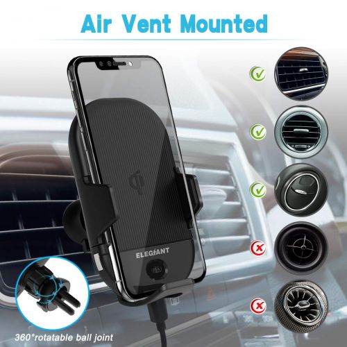  [아마존 핫딜]  [아마존핫딜]ELEGIANT Handyhalterung Auto Wireless Charger Qi KFZ Handyhalter mit Infrarot Sensor Handy Halterung Induktions Ladegerat 15W MAX mit Lueftungshalterung fuer Galaxy iPhone alle Qi Fa