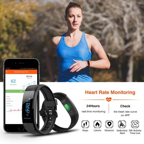  [아마존 핫딜]  [아마존핫딜]ELEGIANT Fitness Armband, Fitness Tracker Pulsmesser Wasserdicht IP67 Smartwatch Schrittzahler Aktivitatstracker Pulsuhr Sportuhr Damen Herren Anruf SMS SNS Whatsapp Vibrationsalar