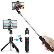 ELEGIANT Selfie Stick, Bluetooth Selfiestick Stativ 3 in 1 Selfie-Stange Selfie Stab mit Bluetooth-Fernausloeser Tripod Dreifuss erweiterbar Monopod Wireless 360°drehnbar fuer Smartph