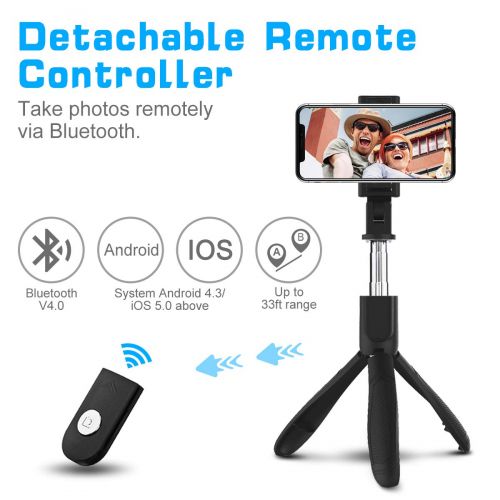  [아마존 핫딜]  [아마존핫딜]ELEGIANT Selfie Stick, Bluetooth Selfiestick Stativ 3 in 1 Selfie-Stange Selfie Stab mit Bluetooth-Fernausloeser Tripod Dreifuss erweiterbar Monopod Wireless 360°drehnbar fuer Smartph