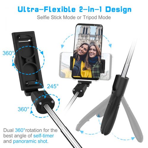  [아마존 핫딜]  [아마존핫딜]ELEGIANT Selfie Stick, Bluetooth Selfiestick Stativ 3 in 1 Selfie-Stange Selfie Stab mit Bluetooth-Fernausloeser Tripod Dreifuss erweiterbar Monopod Wireless 360°drehnbar fuer Smartph