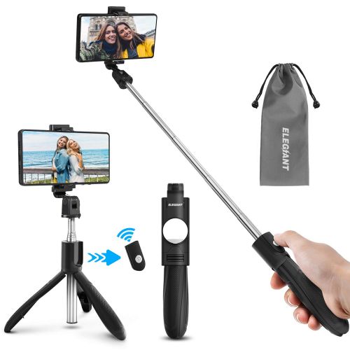  [아마존 핫딜]  [아마존핫딜]ELEGIANT Selfie Stick, Bluetooth Selfiestick Stativ 3 in 1 Selfie-Stange Selfie Stab mit Bluetooth-Fernausloeser Tripod Dreifuss erweiterbar Monopod Wireless 360°drehnbar fuer Smartph