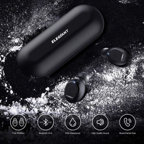  [아마존 핫딜] [아마존핫딜]ELEGIANT Bluetooth Kopfhoerer, TWS True Wireless Kopfhoerer in Ear Bluetooth 4.2 Stereo drahtlos Kopfhoerer Ohrstoepsel Wireless Earbuds Earphone Sport Kopfhoerer kabellos Ohrhoerer mit