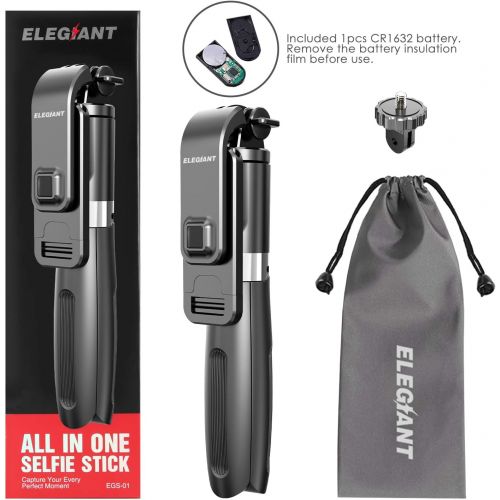  [아마존 핫딜] [아마존핫딜]ELEGIANT Selfie Stick Stativ, 3 in 1 Bluetooth Selfie-Stange Stab mit Dreibein+Bluetooth Fernausloeser+Handyhalterung, tragbar Monopod Wireless Selfie Stick 360° Rotation fuer Smartp