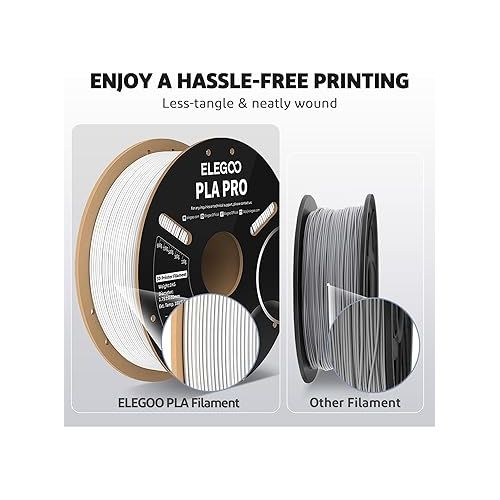  ELEGOO PLA PRO Filament 1.75mm Burgundy Red 1KG, 30-250mm/s Printing Speed Improved Rigidity 3D Printer Filament Dimensional Accuracy +/- 0.02mm, 1kg Spool (2.2lbs)