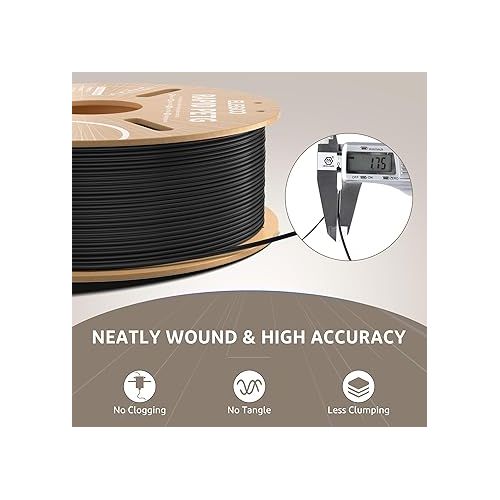  ELEGOO Rapid PETG Filament 1.75mm White 4KG, High Speed 30-600mm/s 3D Printer Filament Dimensional Accuracy +/- 0.02 mm, 1kg Cardboard Spool(2.2lbs) Fits for Most FDM 3D Printers