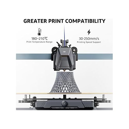  ELEGOO PLA PRO Filament 1.75mm Black 1KG, 30-250mm/s Printing Speed Improved Rigidity 3D Printer Filament Dimensional Accuracy +/- 0.02mm, 1kg Spool (2.2lbs)
