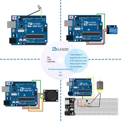  [아마존 핫딜]  [아마존핫딜]ELEGOO UNO R3 Ultimate Starter Kit Kompatibel mit Arduino IDE Vollstandigster Elektronik Projekt Baukasten mit Deutsch Tutorial, UNO R3 Mikrocontroller Board und Zubehoere (mehr als