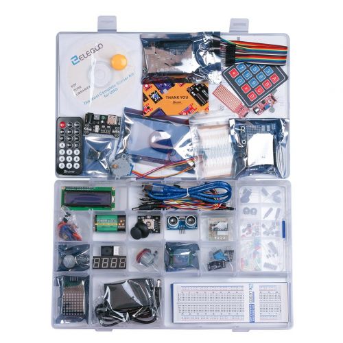  [아마존 핫딜]  [아마존핫딜]ELEGOO UNO R3 Ultimate Starter Kit Kompatibel mit Arduino IDE Vollstandigster Elektronik Projekt Baukasten mit Deutsch Tutorial, UNO R3 Mikrocontroller Board und Zubehoere (mehr als