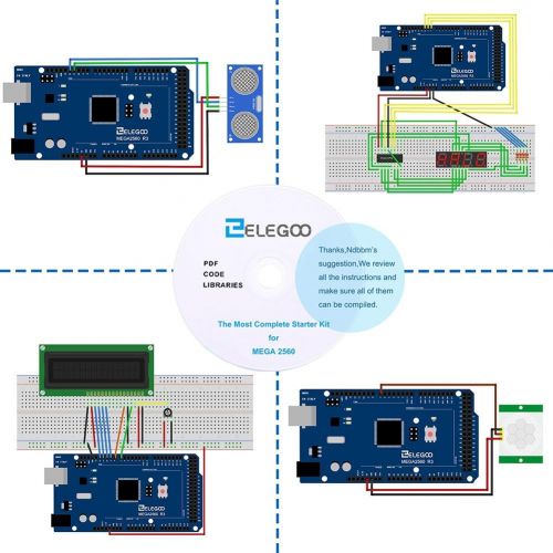  [아마존 핫딜]  [아마존핫딜]ELEGOO Mega2560 Starter Kit fuer Arduino Projekt Ultimate Starter Kit mit Deutschem Tutorial, MEGA2560 R3 Mikrocontroller und viel Elektronik Zubehoere