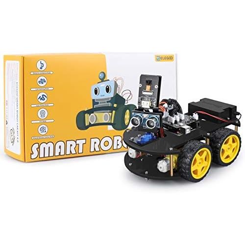  [아마존베스트]ELEGOO UNO R3 Project Smart Robot Car Kit V 3.0 Plus with UNO R3, Line Tracking Module, Ultrasonic Sensor, IR Remote Control etc. Intelligent and Educational Toy Car Robotic Kit fo