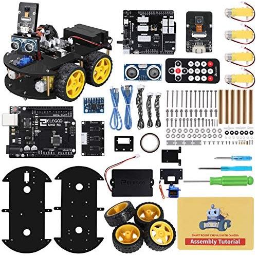  [아마존베스트]ELEGOO UNO R3 Project Smart Robot Car Kit V 3.0 Plus with UNO R3, Line Tracking Module, Ultrasonic Sensor, IR Remote Control etc. Intelligent and Educational Toy Car Robotic Kit fo