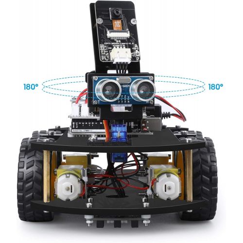  [아마존베스트]ELEGOO UNO R3 Project Smart Robot Car Kit V 3.0 Plus with UNO R3, Line Tracking Module, Ultrasonic Sensor, IR Remote Control etc. Intelligent and Educational Toy Car Robotic Kit fo