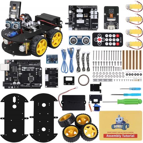  [아마존베스트]ELEGOO UNO R3 Project Smart Robot Car Kit V 3.0 Plus with UNO R3, Line Tracking Module, Ultrasonic Sensor, IR Remote Control etc. Intelligent and Educational Toy Car Robotic Kit fo