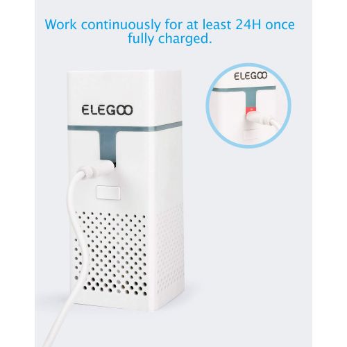  Elegoo Mini Air Purifier with Activated Carbon Filter and Universal Adapter for LCD, DLP, MSLA Resin 3D Printer Set of 2