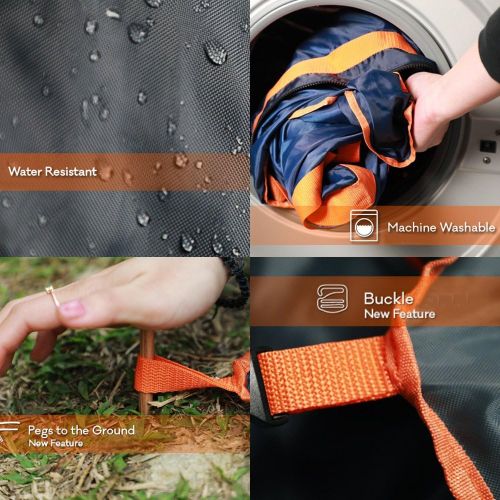  ELEOPTION Waterproof Picnic Blanket Folded Bag Picnic Mat in One Design with Strap for Travel Beach Camping Picnic Outdoor Indoor SandProof Easy to Clean